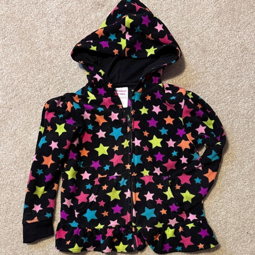 Garanimals multicolor star hooded fleece size 4T